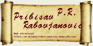 Pribisav Rabovjanović vizit kartica